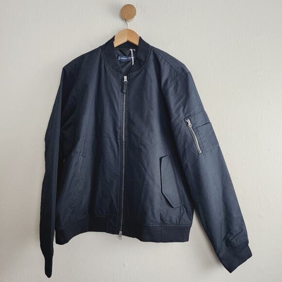 NEW Everlane Uniform Bomber Waterproof Full Zipper Water Resistant Jacket Black